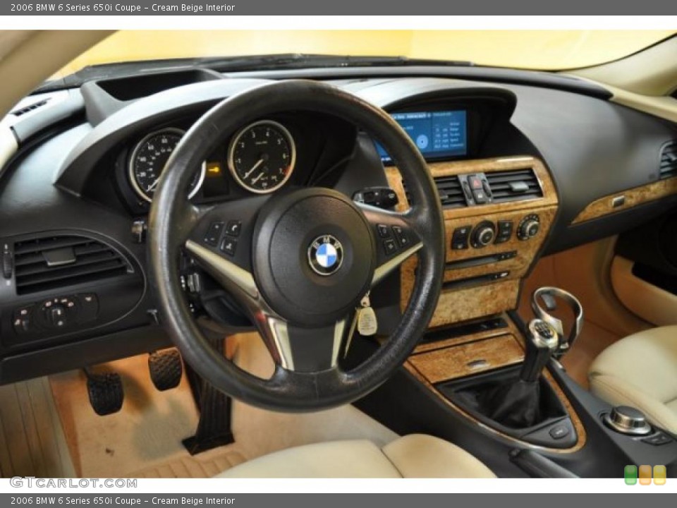 Cream Beige Interior Prime Interior for the 2006 BMW 6 Series 650i Coupe #39370788