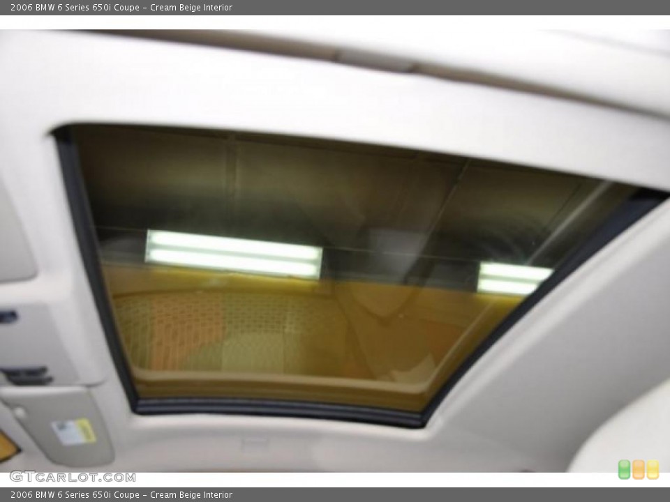 Cream Beige Interior Sunroof for the 2006 BMW 6 Series 650i Coupe #39370860