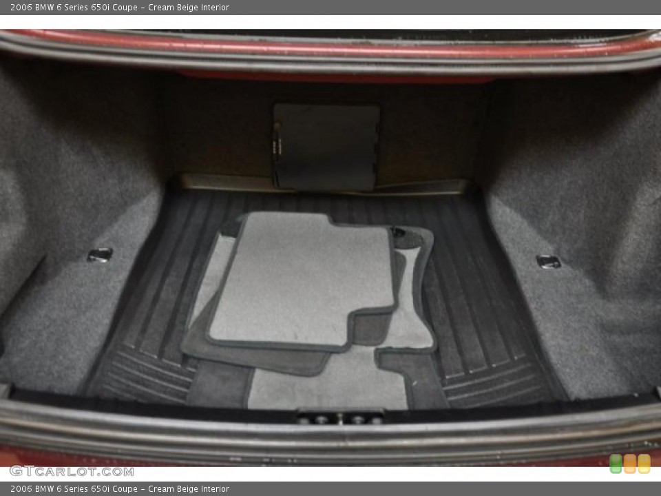 Cream Beige Interior Trunk for the 2006 BMW 6 Series 650i Coupe #39370912