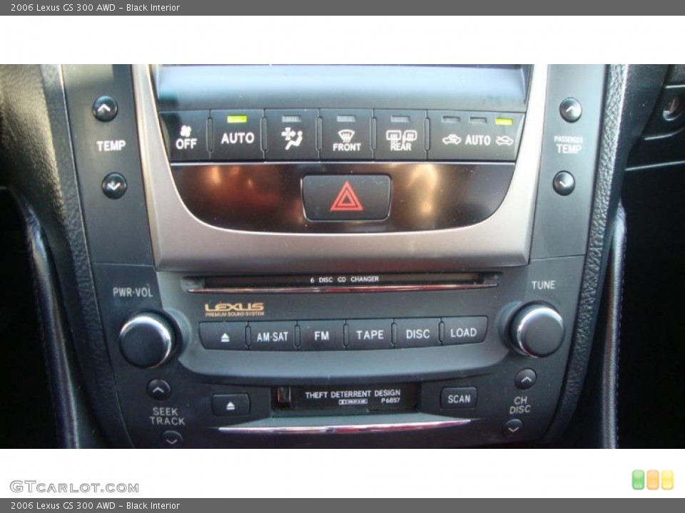 Black Interior Controls for the 2006 Lexus GS 300 AWD #39371614