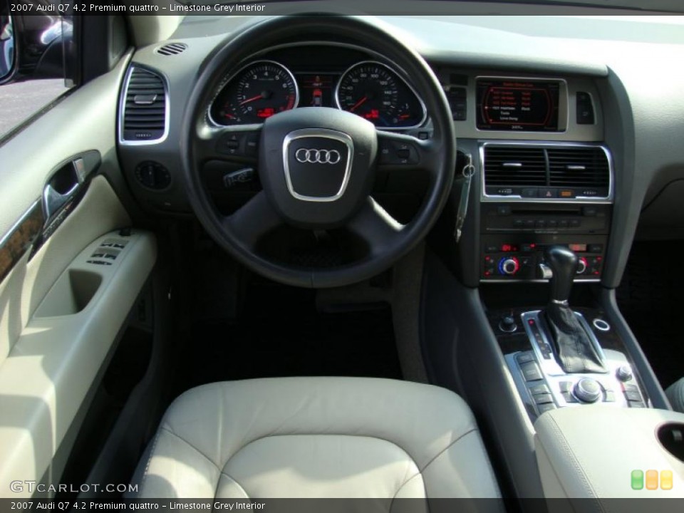 Limestone Grey Interior Dashboard for the 2007 Audi Q7 4.2 Premium quattro #39373810