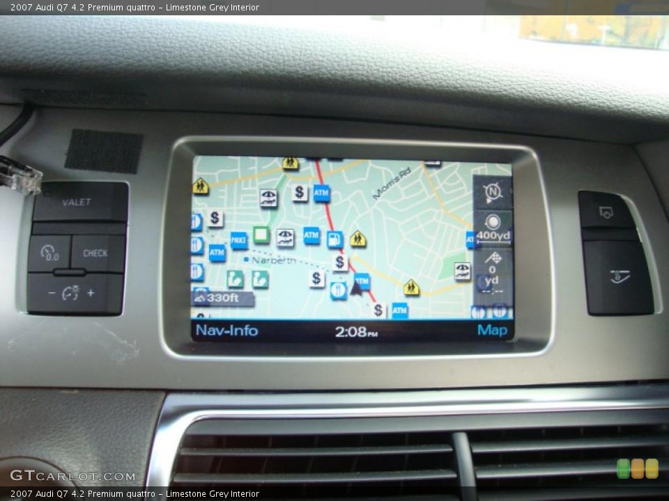Limestone Grey Interior Navigation for the 2007 Audi Q7 4.2 Premium quattro #39373974