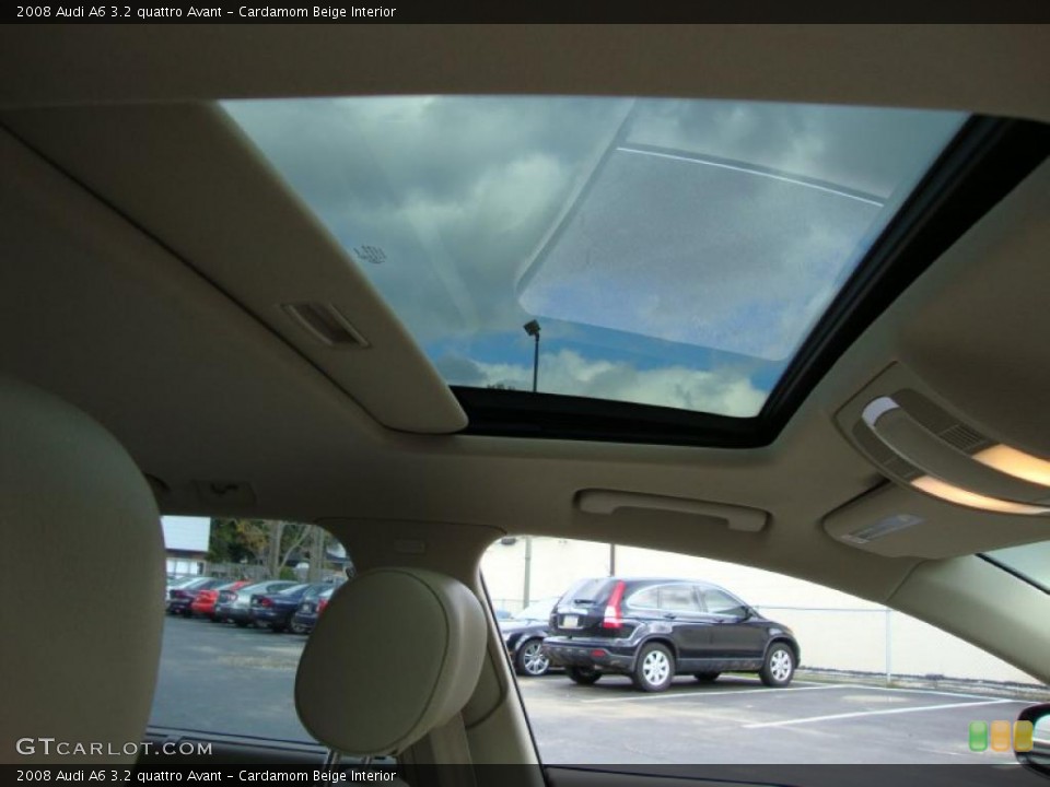 Cardamom Beige Interior Sunroof for the 2008 Audi A6 3.2 quattro Avant #39374342