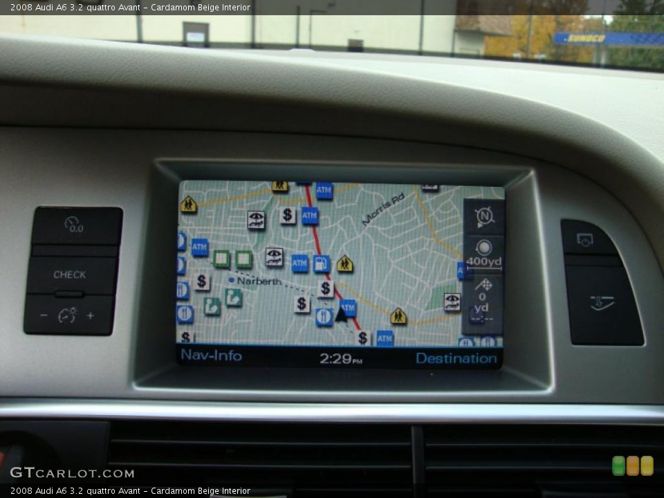 Cardamom Beige Interior Navigation for the 2008 Audi A6 3.2 quattro Avant #39374546