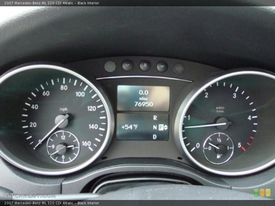 Black Interior Gauges for the 2007 Mercedes-Benz ML 320 CDI 4Matic #39375806