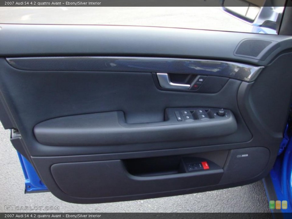 Ebony/Silver Interior Door Panel for the 2007 Audi S4 4.2 quattro Avant #39376086