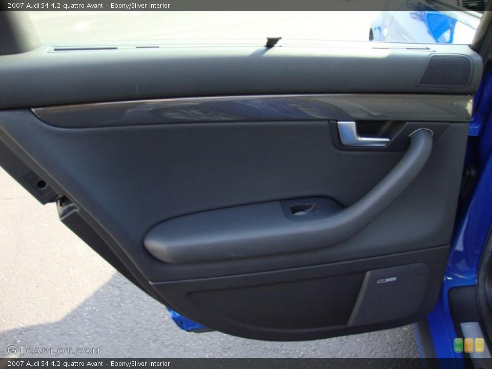 Ebony/Silver Interior Door Panel for the 2007 Audi S4 4.2 quattro Avant #39376214