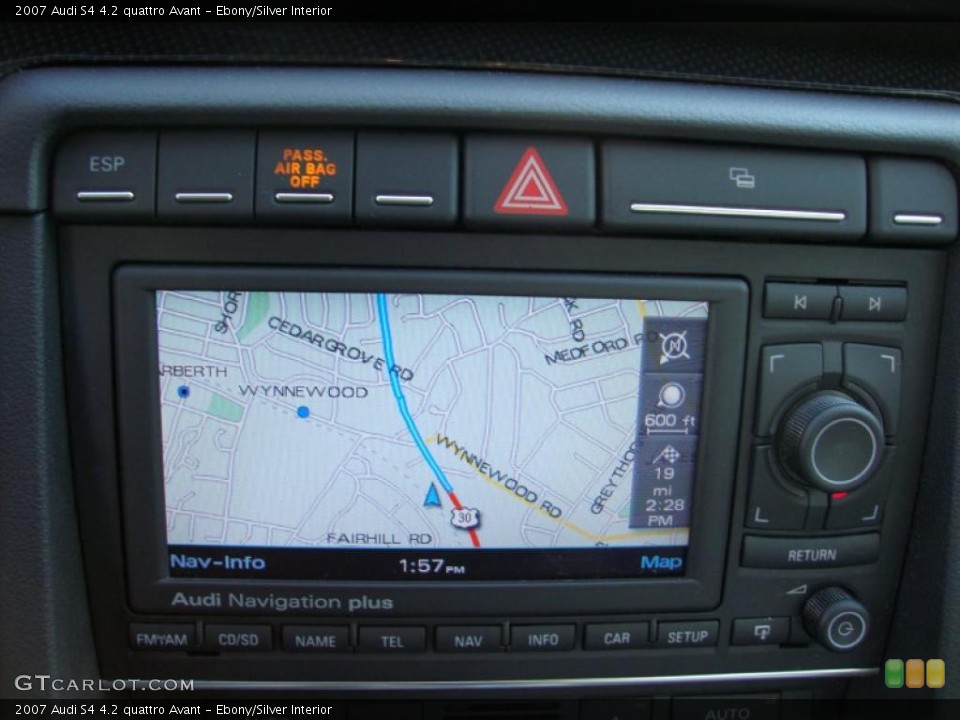 Ebony/Silver Interior Navigation for the 2007 Audi S4 4.2 quattro Avant #39376430
