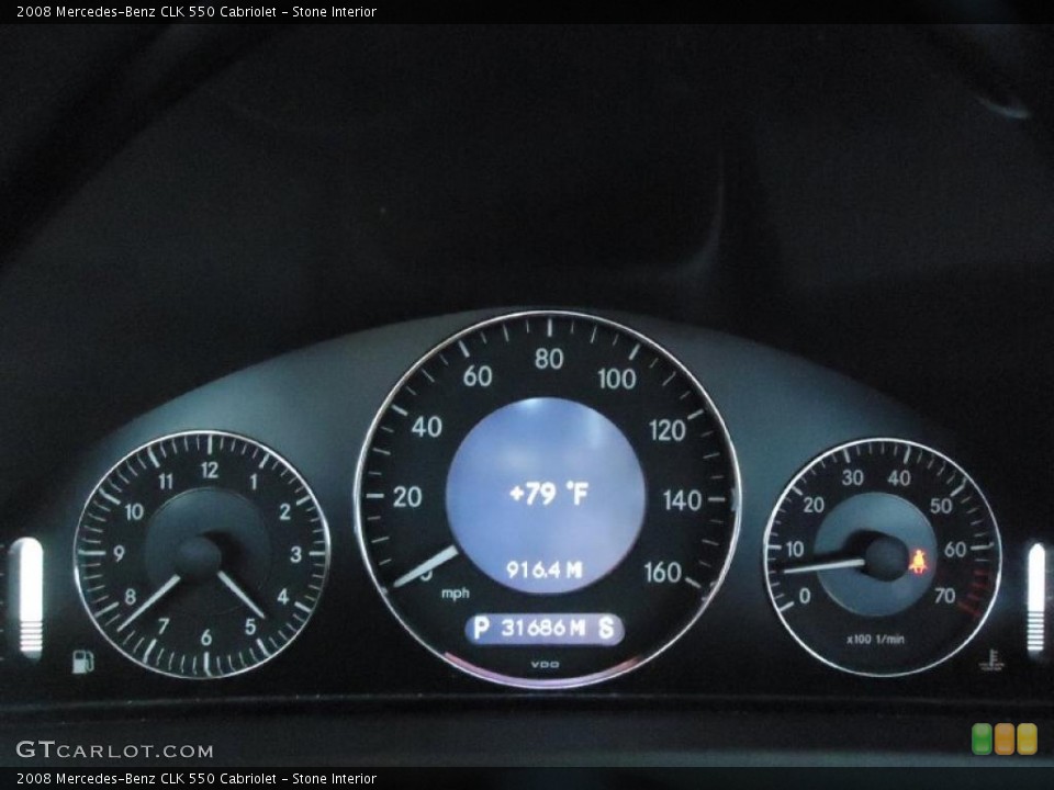 Stone Interior Gauges for the 2008 Mercedes-Benz CLK 550 Cabriolet #39381969