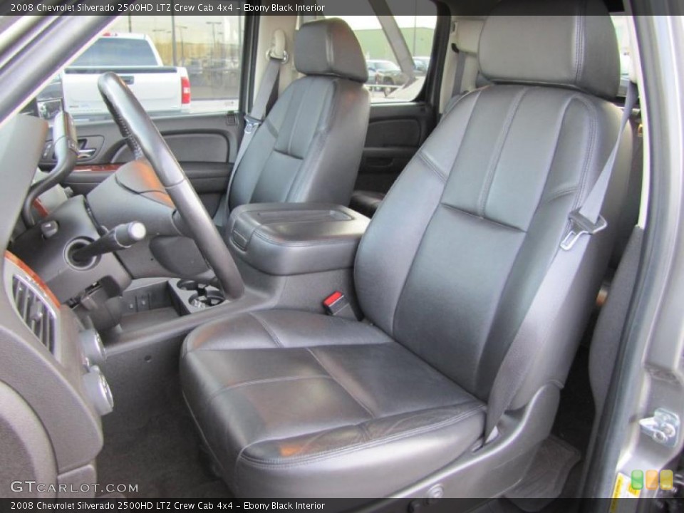 Ebony Black Interior Photo for the 2008 Chevrolet Silverado 2500HD LTZ Crew Cab 4x4 #39382077