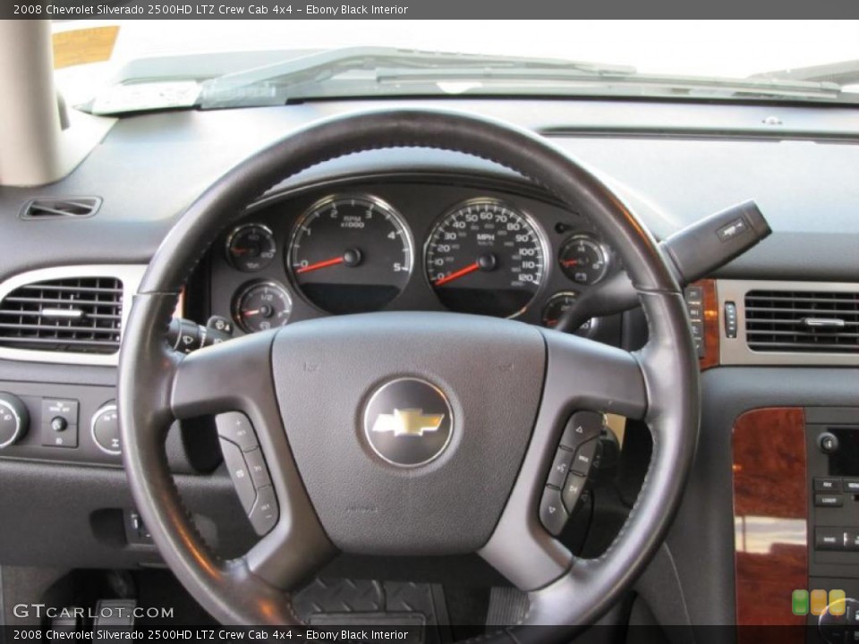 Ebony Black Interior Dashboard for the 2008 Chevrolet Silverado 2500HD LTZ Crew Cab 4x4 #39382105