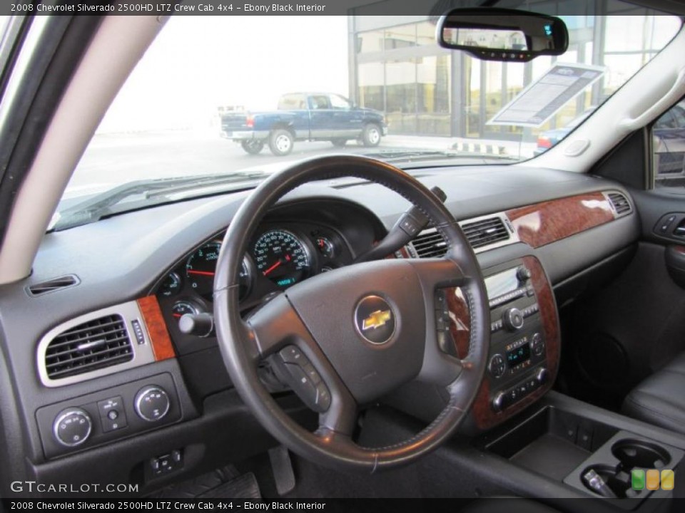 Ebony Black Interior Dashboard for the 2008 Chevrolet Silverado 2500HD LTZ Crew Cab 4x4 #39382109