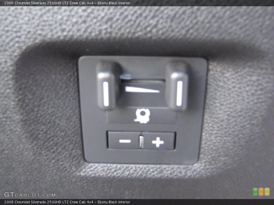 Ebony Black Interior Controls for the 2008 Chevrolet Silverado 2500HD LTZ Crew Cab 4x4 #39382201