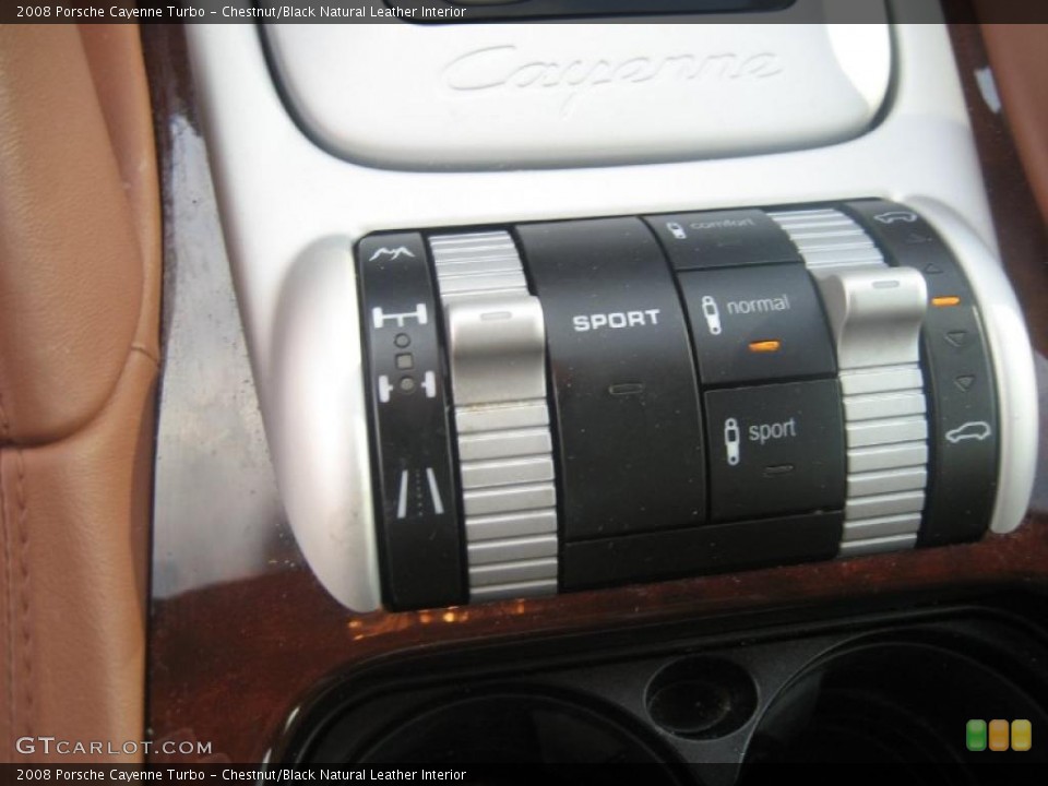 Chestnut/Black Natural Leather Interior Controls for the 2008 Porsche Cayenne Turbo #39383025