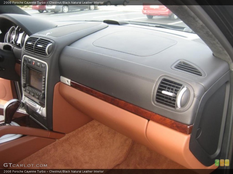 Chestnut/Black Natural Leather Interior Dashboard for the 2008 Porsche Cayenne Turbo #39383085