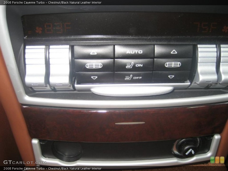 Chestnut/Black Natural Leather Interior Controls for the 2008 Porsche Cayenne Turbo #39383149