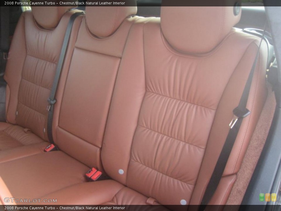 Chestnut/Black Natural Leather Interior Photo for the 2008 Porsche Cayenne Turbo #39383161