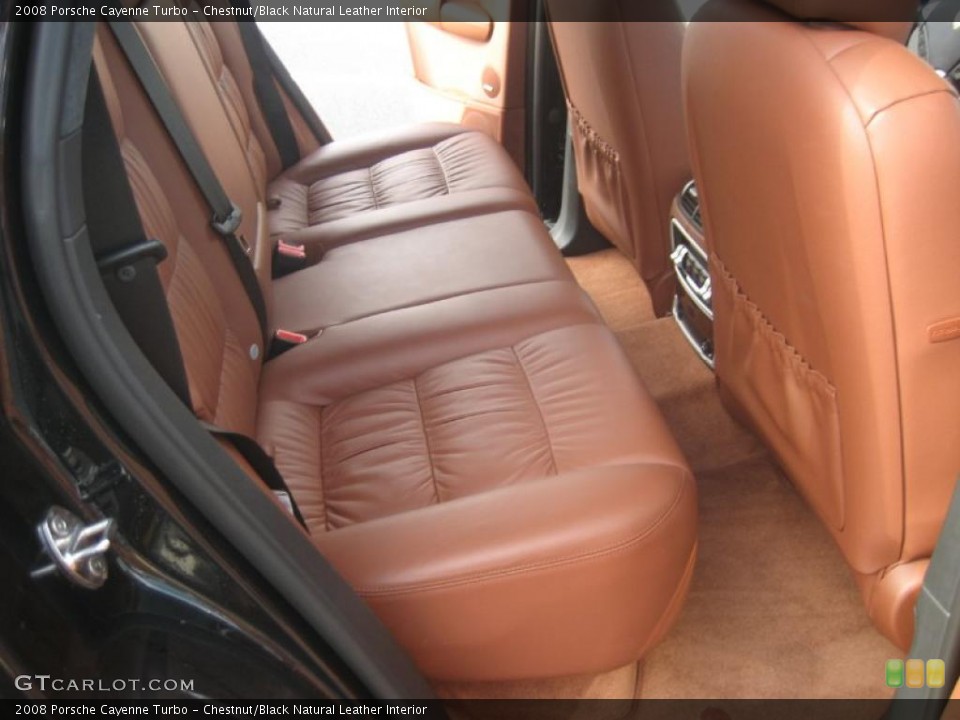 Chestnut/Black Natural Leather Interior Photo for the 2008 Porsche Cayenne Turbo #39383169