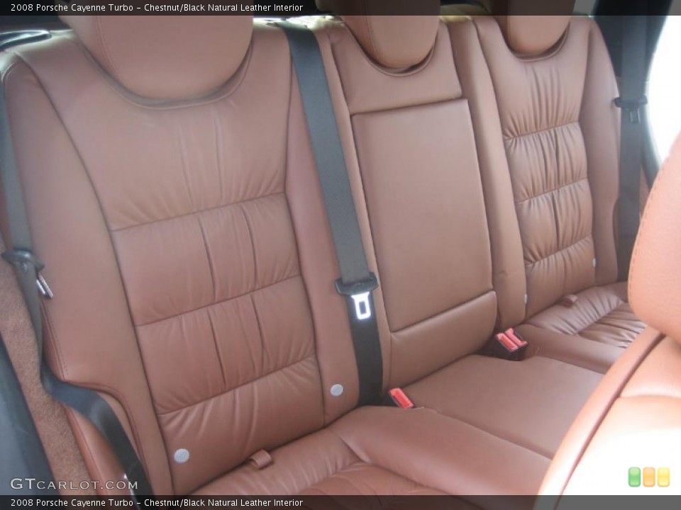 Chestnut/Black Natural Leather Interior Photo for the 2008 Porsche Cayenne Turbo #39383177