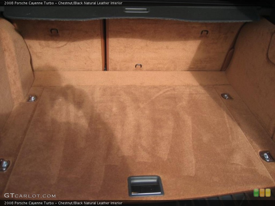 Chestnut/Black Natural Leather Interior Trunk for the 2008 Porsche Cayenne Turbo #39383201