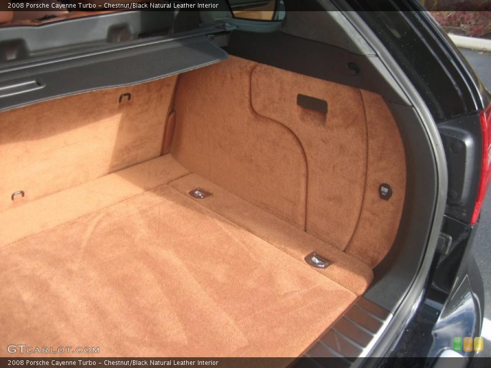 Chestnut/Black Natural Leather Interior Trunk for the 2008 Porsche Cayenne Turbo #39383213