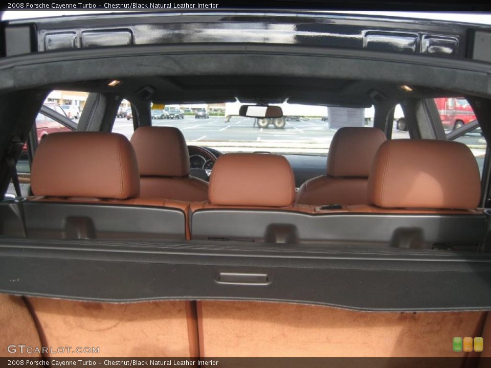 Chestnut/Black Natural Leather Interior Photo for the 2008 Porsche Cayenne Turbo #39383233