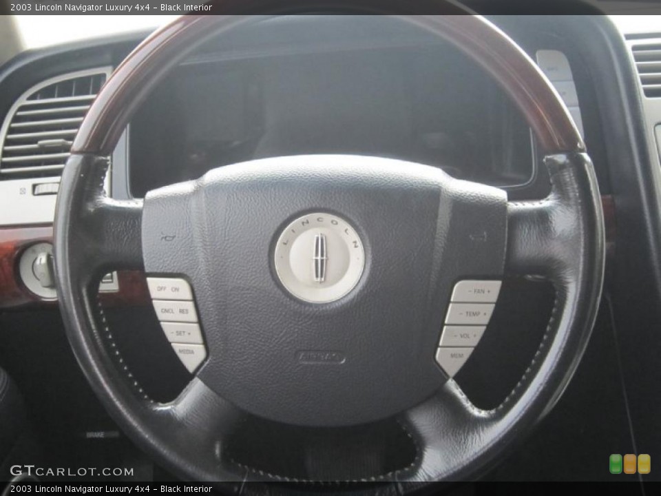 Black Interior Steering Wheel for the 2003 Lincoln Navigator Luxury 4x4 #39383905