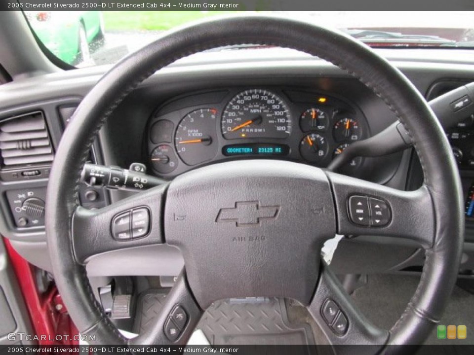 Medium Gray Interior Steering Wheel for the 2006 Chevrolet Silverado 2500HD LT Extended Cab 4x4 #39385093