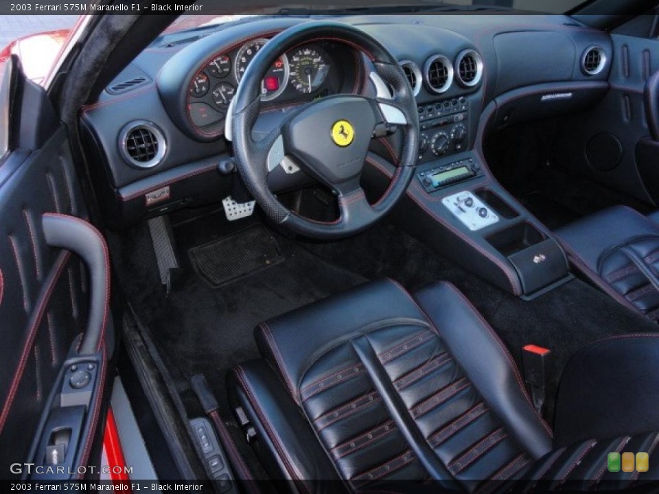 Black Interior Prime Interior for the 2003 Ferrari 575M Maranello F1 #39389693