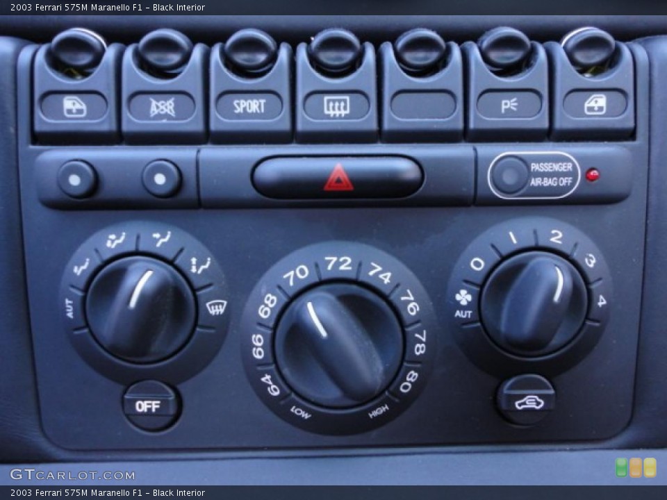 Black Interior Controls for the 2003 Ferrari 575M Maranello F1 #39389929
