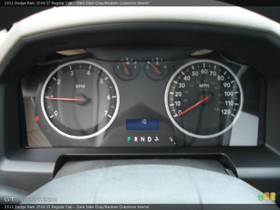 Dark Slate Gray/Medium Graystone Interior Gauges for the 2011 Dodge Ram 1500 ST Regular Cab #39390785