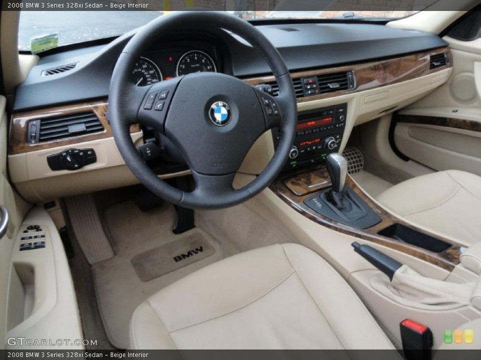 Beige Interior Prime Interior for the 2008 BMW 3 Series 328xi Sedan #39391285