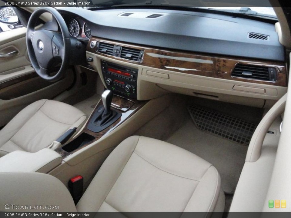 Beige Interior Dashboard for the 2008 BMW 3 Series 328xi Sedan #39391305