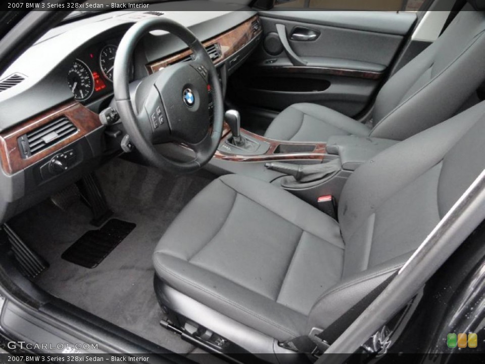 Black Interior Prime Interior for the 2007 BMW 3 Series 328xi Sedan #39391561