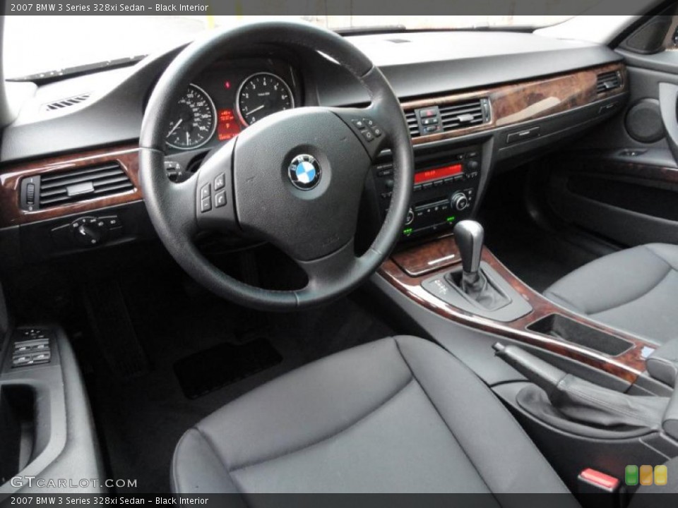 Black Interior Prime Interior for the 2007 BMW 3 Series 328xi Sedan #39391577