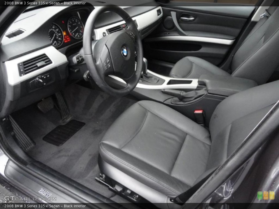Black Interior Prime Interior for the 2008 BMW 3 Series 335xi Sedan #39391845