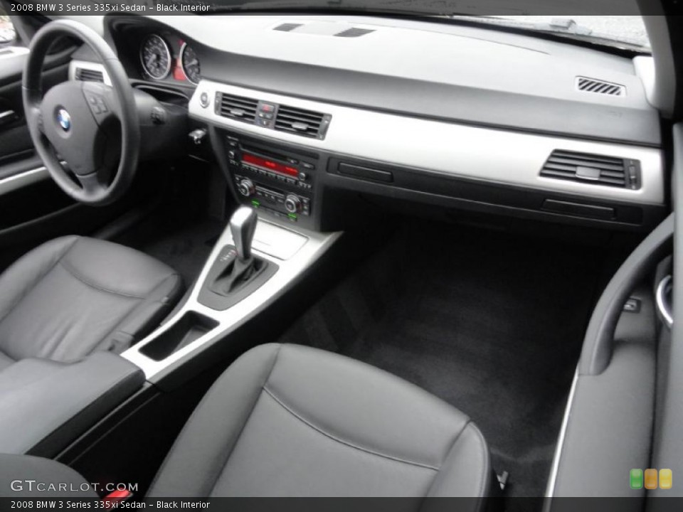 Black Interior Dashboard for the 2008 BMW 3 Series 335xi Sedan #39391881
