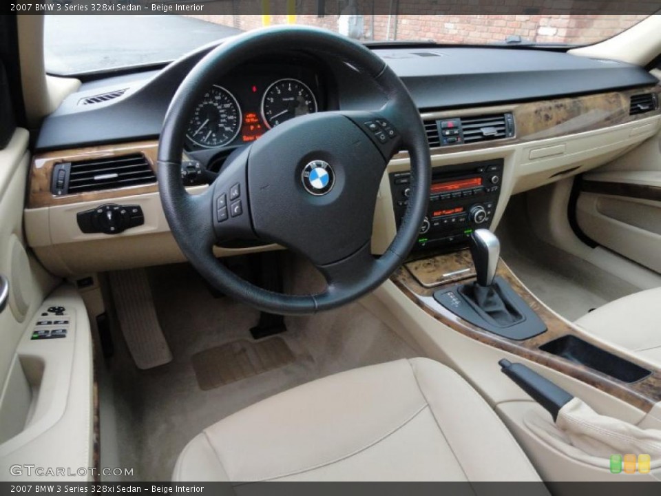 Beige Interior Prime Interior for the 2007 BMW 3 Series 328xi Sedan #39392137