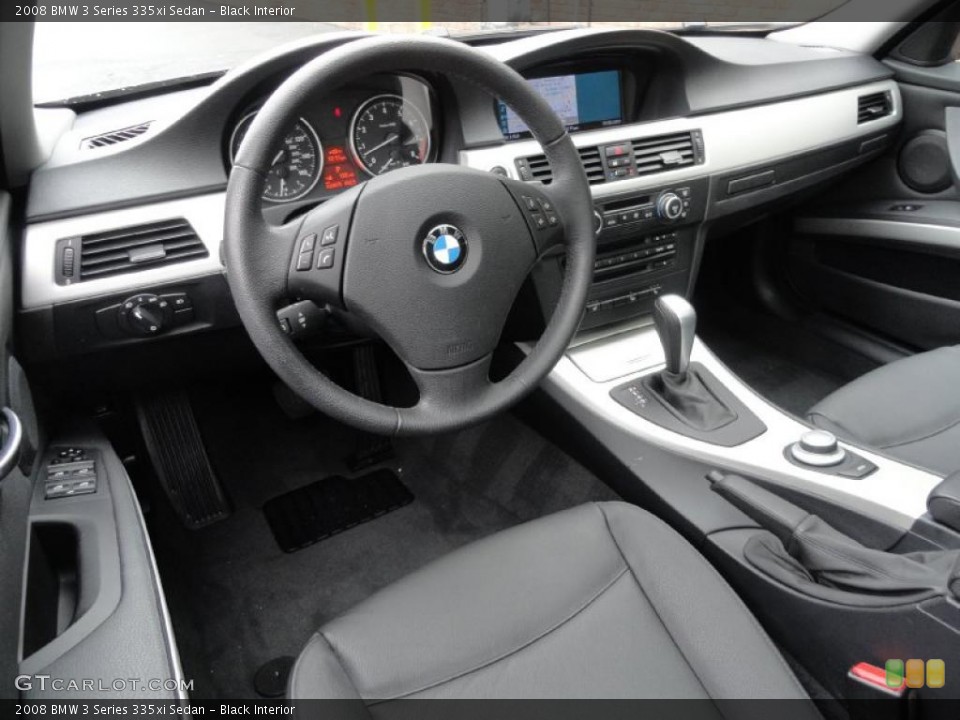 Black Interior Prime Interior for the 2008 BMW 3 Series 335xi Sedan #39392701