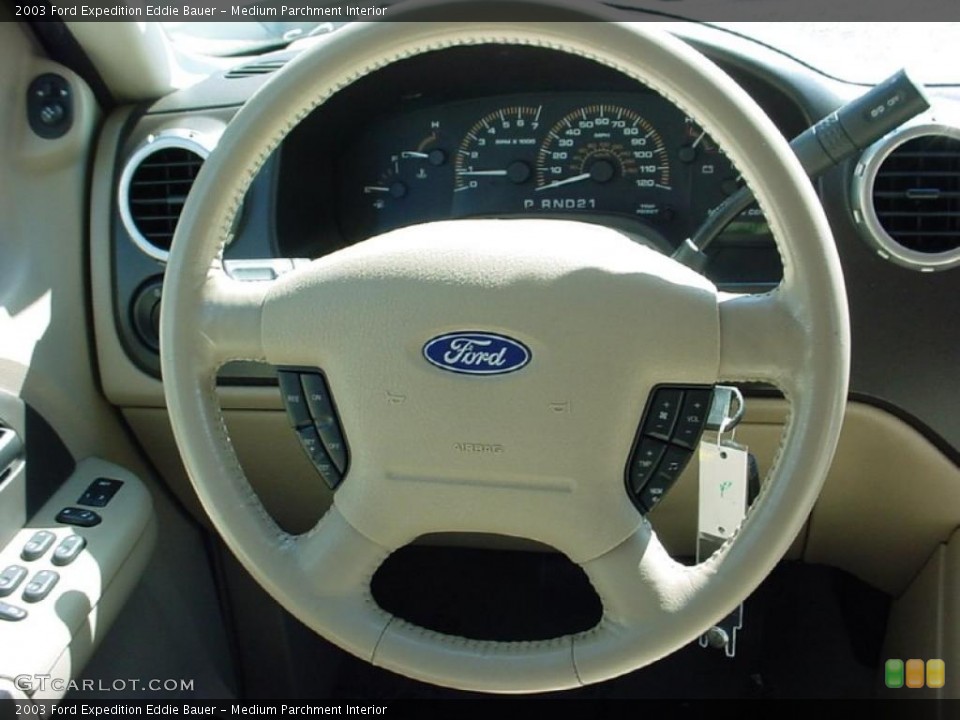 Medium Parchment Interior Steering Wheel for the 2003 Ford Expedition Eddie Bauer #39393329