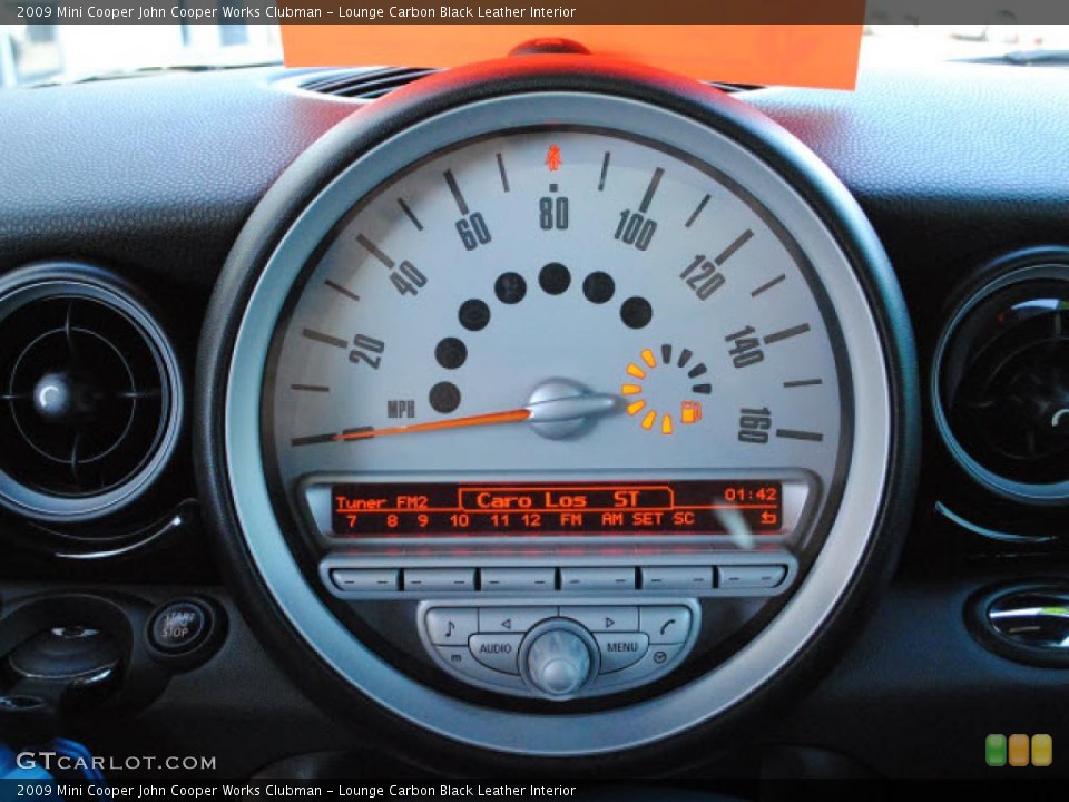 Lounge Carbon Black Leather Interior Gauges for the 2009 Mini Cooper John Cooper Works Clubman #39394413