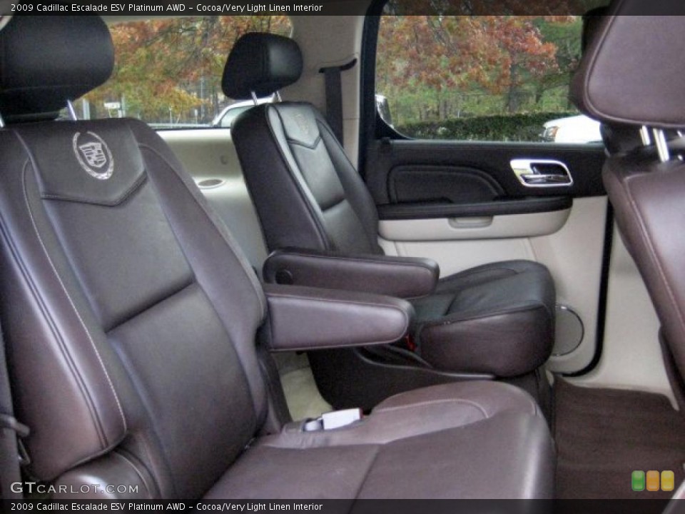 Cocoa/Very Light Linen Interior Photo for the 2009 Cadillac Escalade ESV Platinum AWD #39394937