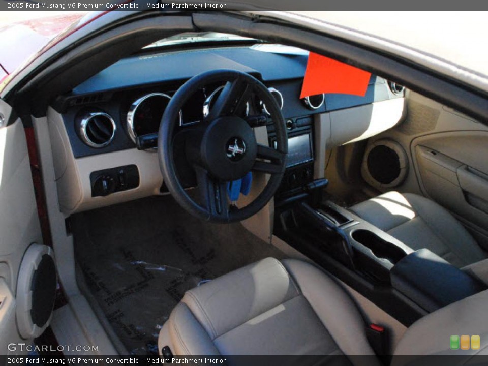 Medium Parchment Interior Prime Interior for the 2005 Ford Mustang V6 Premium Convertible #39395093