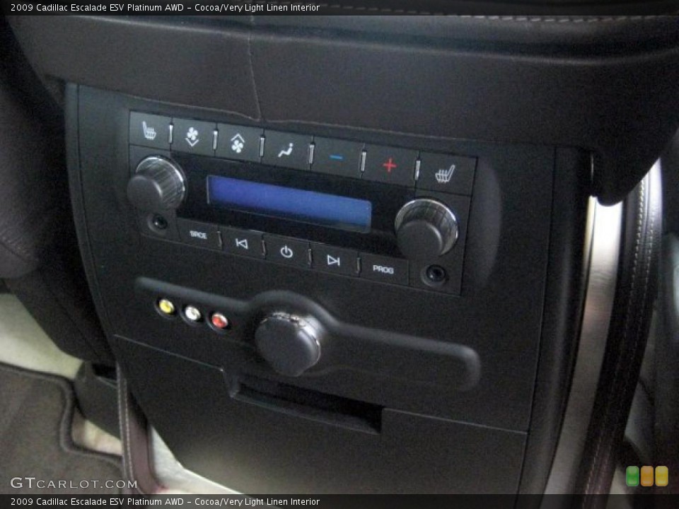 Cocoa/Very Light Linen Interior Controls for the 2009 Cadillac Escalade ESV Platinum AWD #39395141