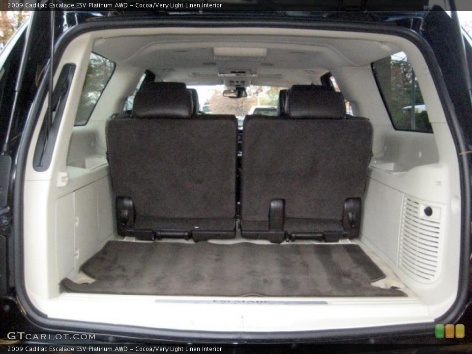 Cocoa/Very Light Linen Interior Trunk for the 2009 Cadillac Escalade ESV Platinum AWD #39395157