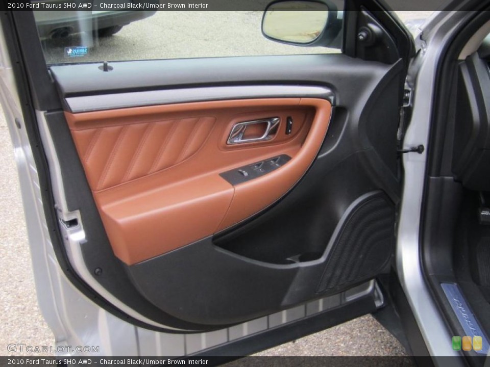 Charcoal Black/Umber Brown Interior Door Panel for the 2010 Ford Taurus SHO AWD #39396105