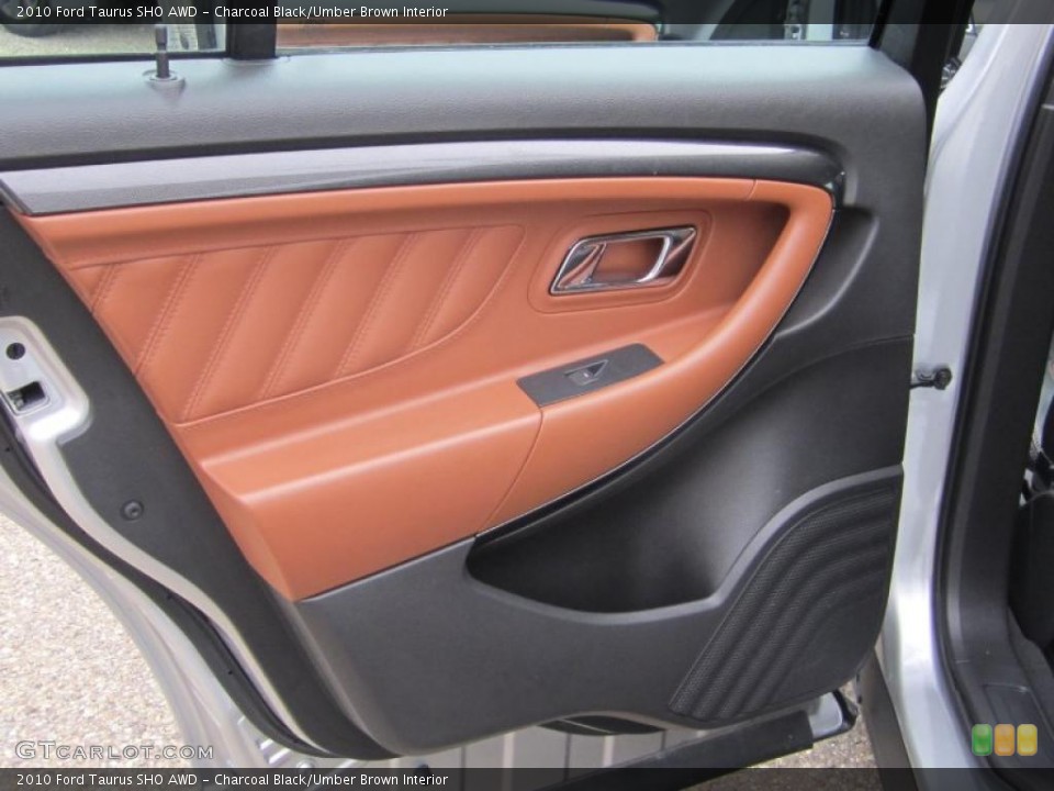 Charcoal Black/Umber Brown Interior Door Panel for the 2010 Ford Taurus SHO AWD #39396137
