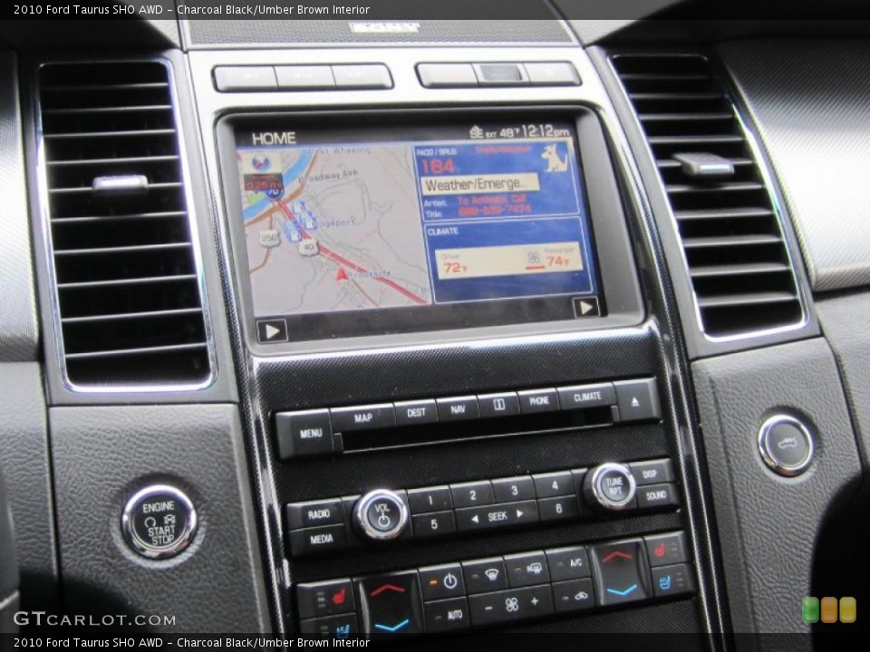 Charcoal Black/Umber Brown Interior Navigation for the 2010 Ford Taurus SHO AWD #39396185