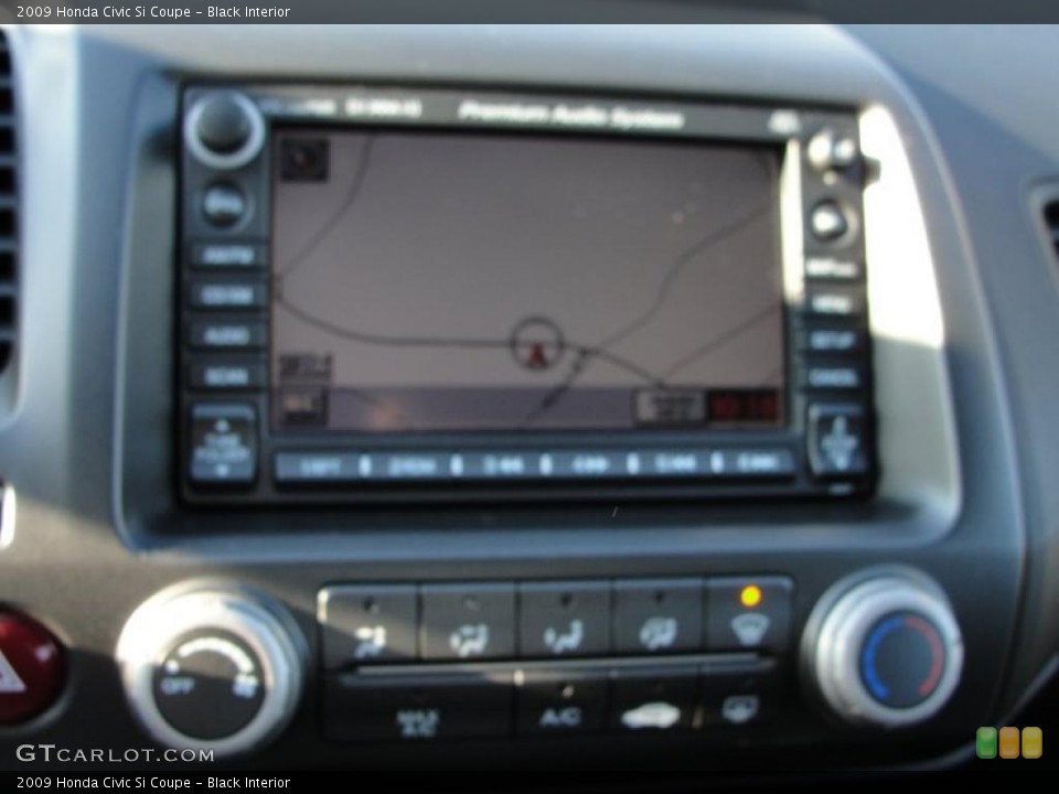 Black Interior Navigation for the 2009 Honda Civic Si Coupe #39396965