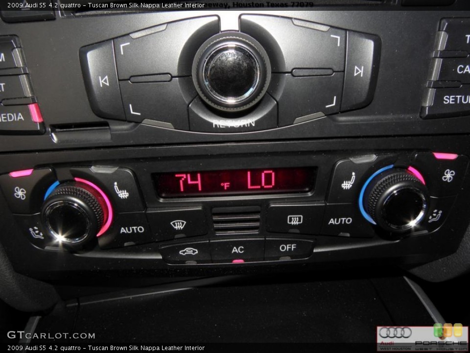 Tuscan Brown Silk Nappa Leather Interior Controls for the 2009 Audi S5 4.2 quattro #39397045